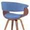 Armen Living Summer Mid-Century Chair in Blue Fabric with Walnut Wood Finish LCSUCHBLUE - alternate 3